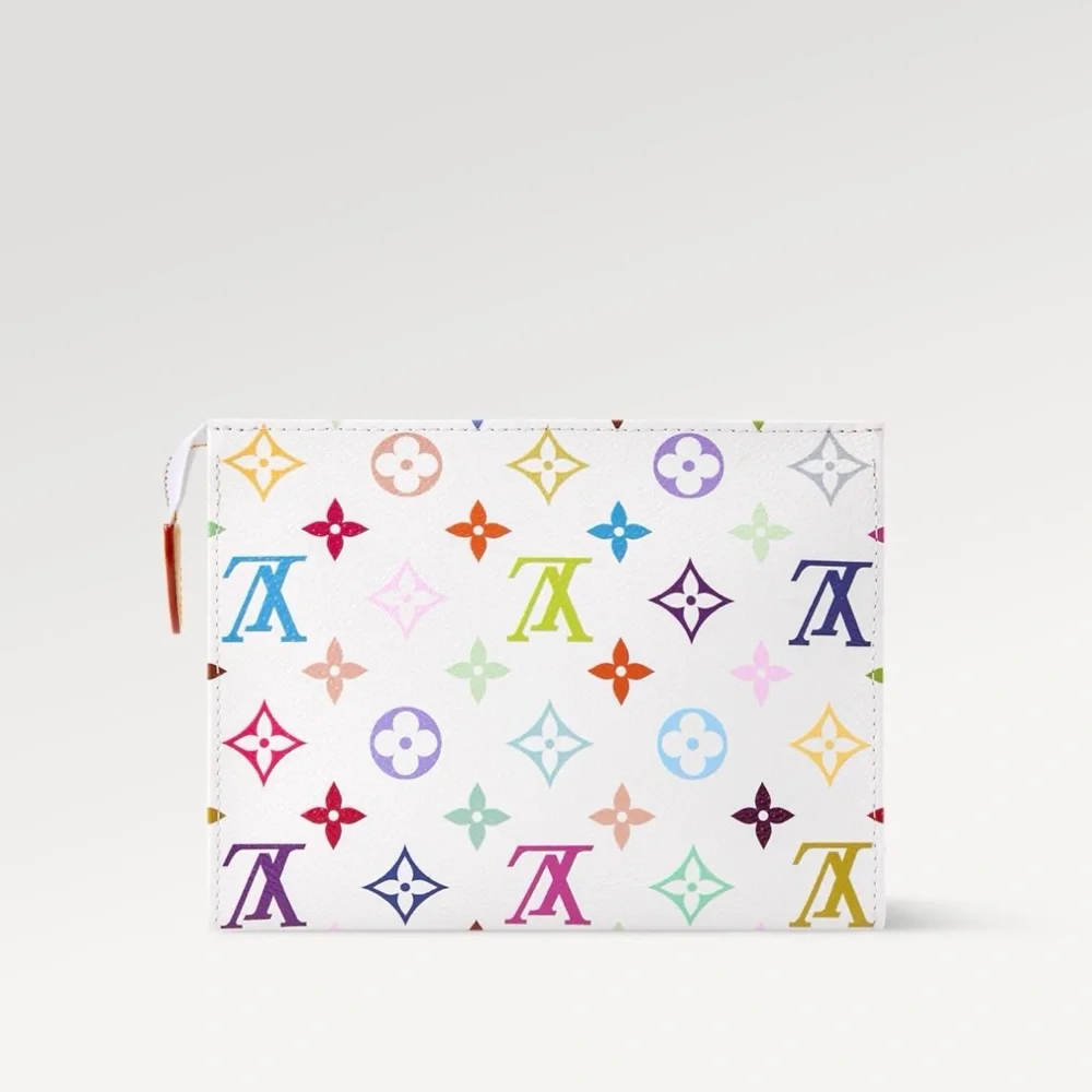 NEW 🩷 Louis Vuitton x Takashi Murakami White Multi Toiletry Pouch 19 *Limit Ed* - Picture 15 of 15